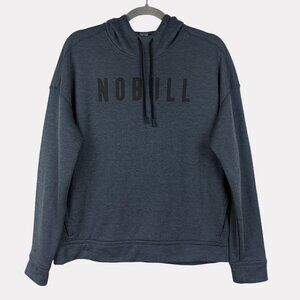 NoBull Legacy Hoodie Womens Medium Charcoal Gray Lightweight Soft Drawstring